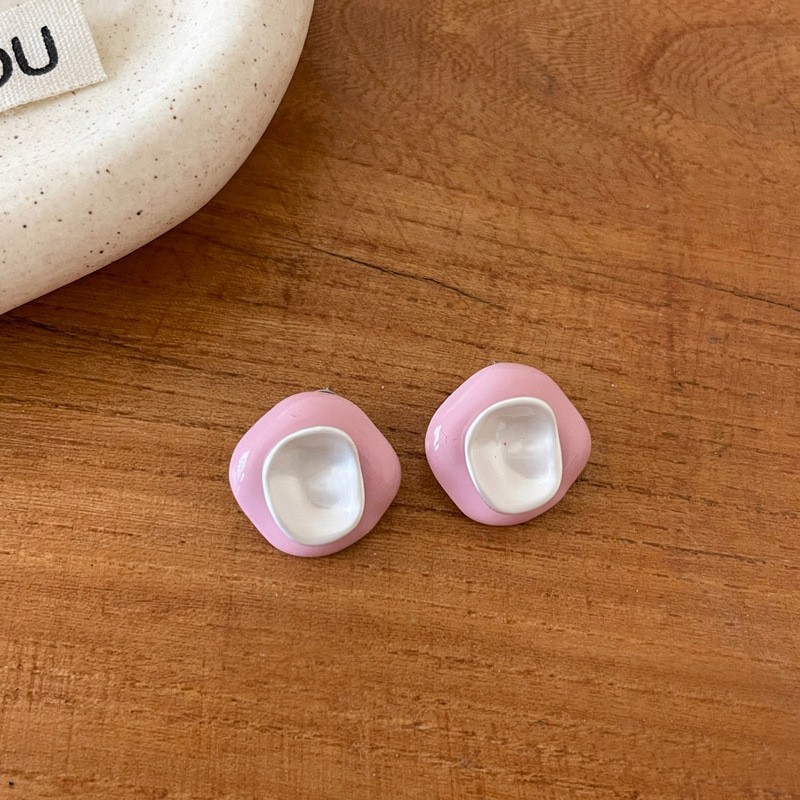 Aguja de plata Corea del Sur diamante Opal flor pendientes diseño fresco Rosa pendientes moda pendientes dulces al por mayor