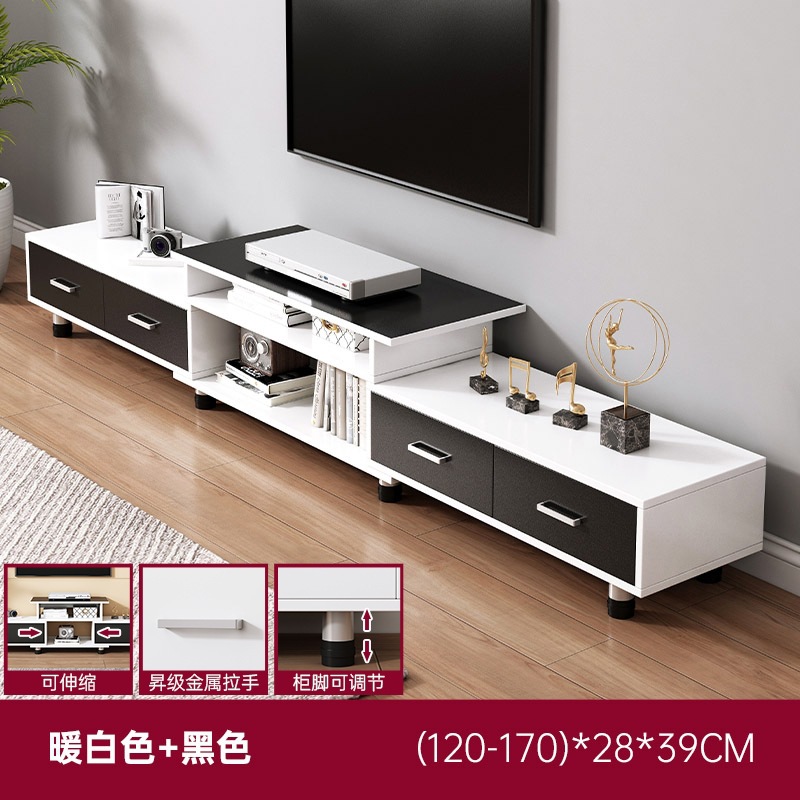 Fábrica directa gabinete de televisión sala de estar 2026 nuevo hogar pequeño tipo retráctil suelo moderno simple mesa de té televisión image 6