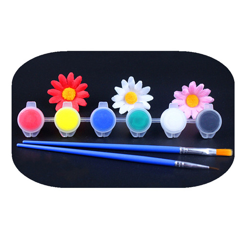 3ml 6 colors 2 brushes acrylic paint canvas paint children's painting diy paint vinyl doll plaster graffiti