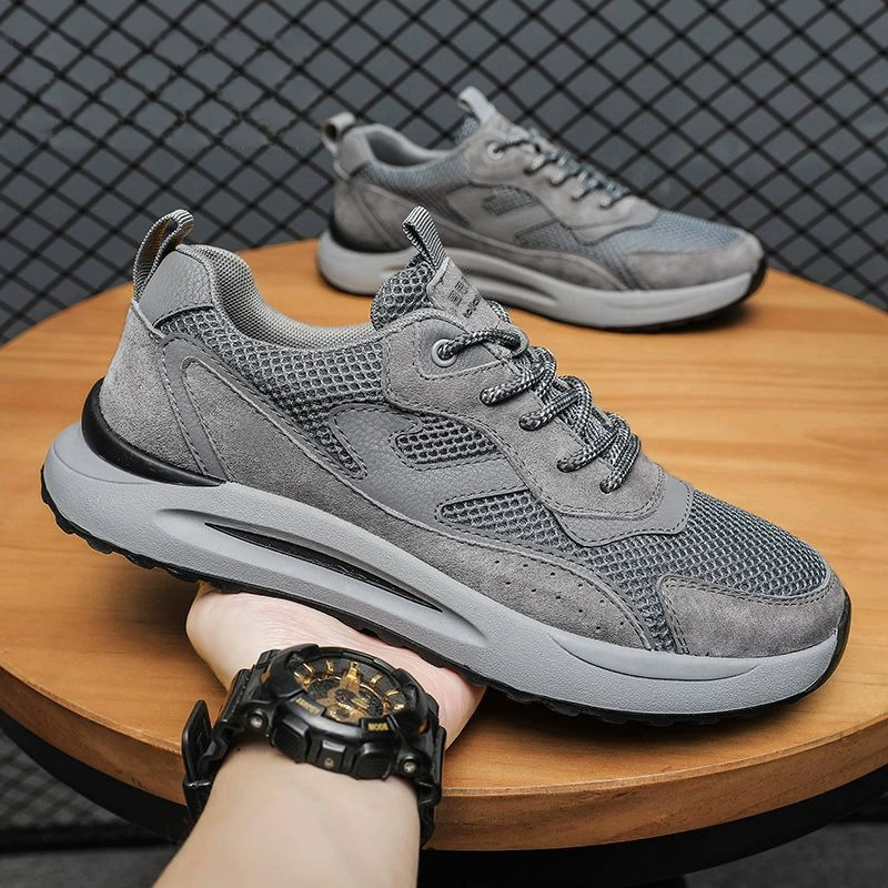 Мужская обувь, походная обувь на мягкой подошве с сеткой, дышащая спортивная обувь, универсальная дорожная обувь для бега, повседневная обувь для улицы.