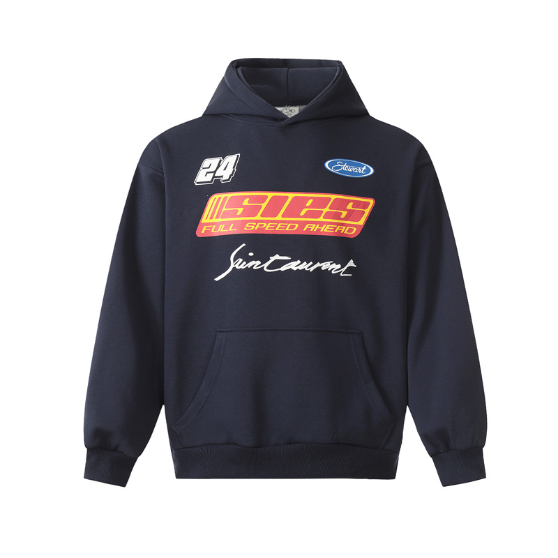 Men's Clothing National Fashion Street Niche Design Sense Letter Printing Loose Hooded Sweater Men's Handsome All-match Casual Hoodie_voghion.com