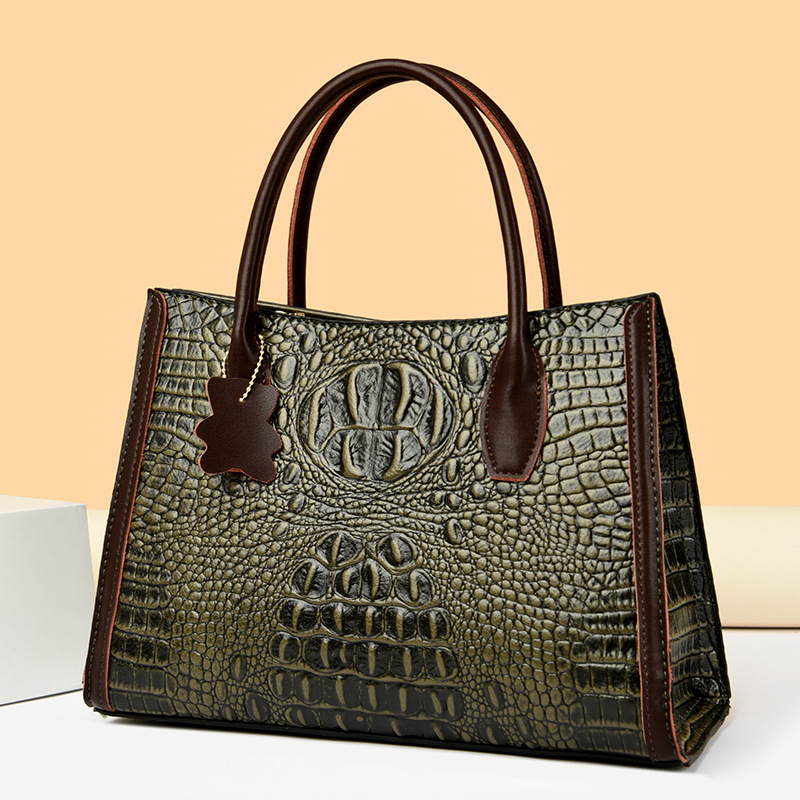 Bag Women's Large Capacity Handbag Fashion Crocodile Commuter Women's Bag Elegant Trendy Mother Bag_voghion.com