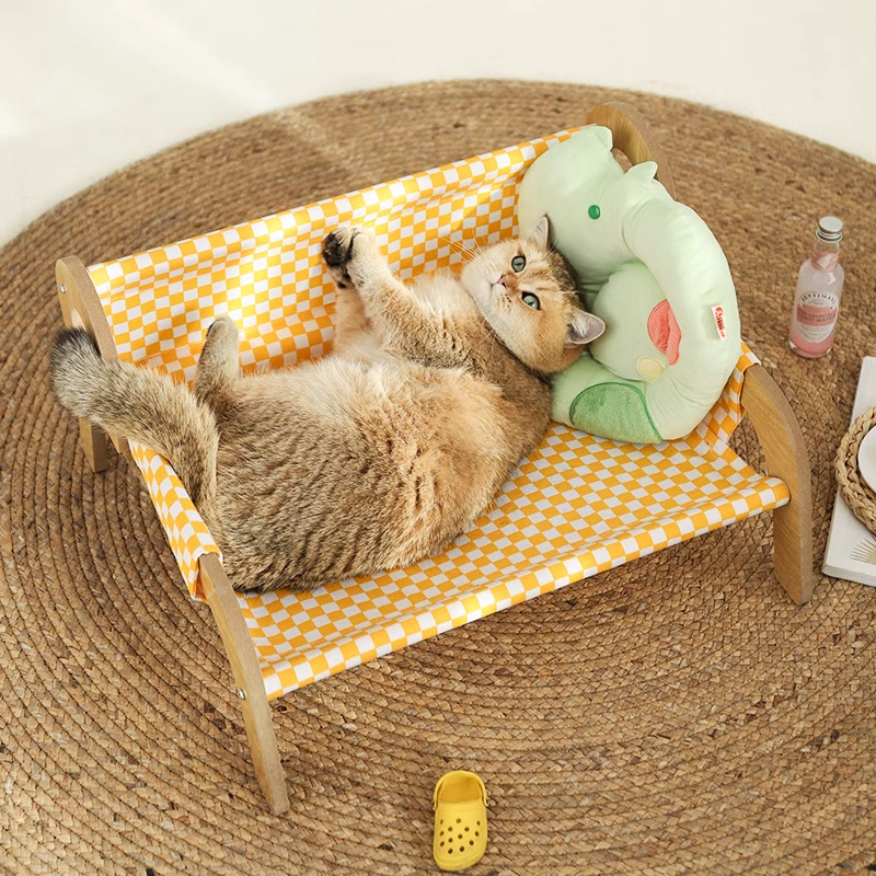 Cama para gatos de verano, hamaca para gatos de verano, cama de cuna desmontable, sillón para gatos, sofá para gatos