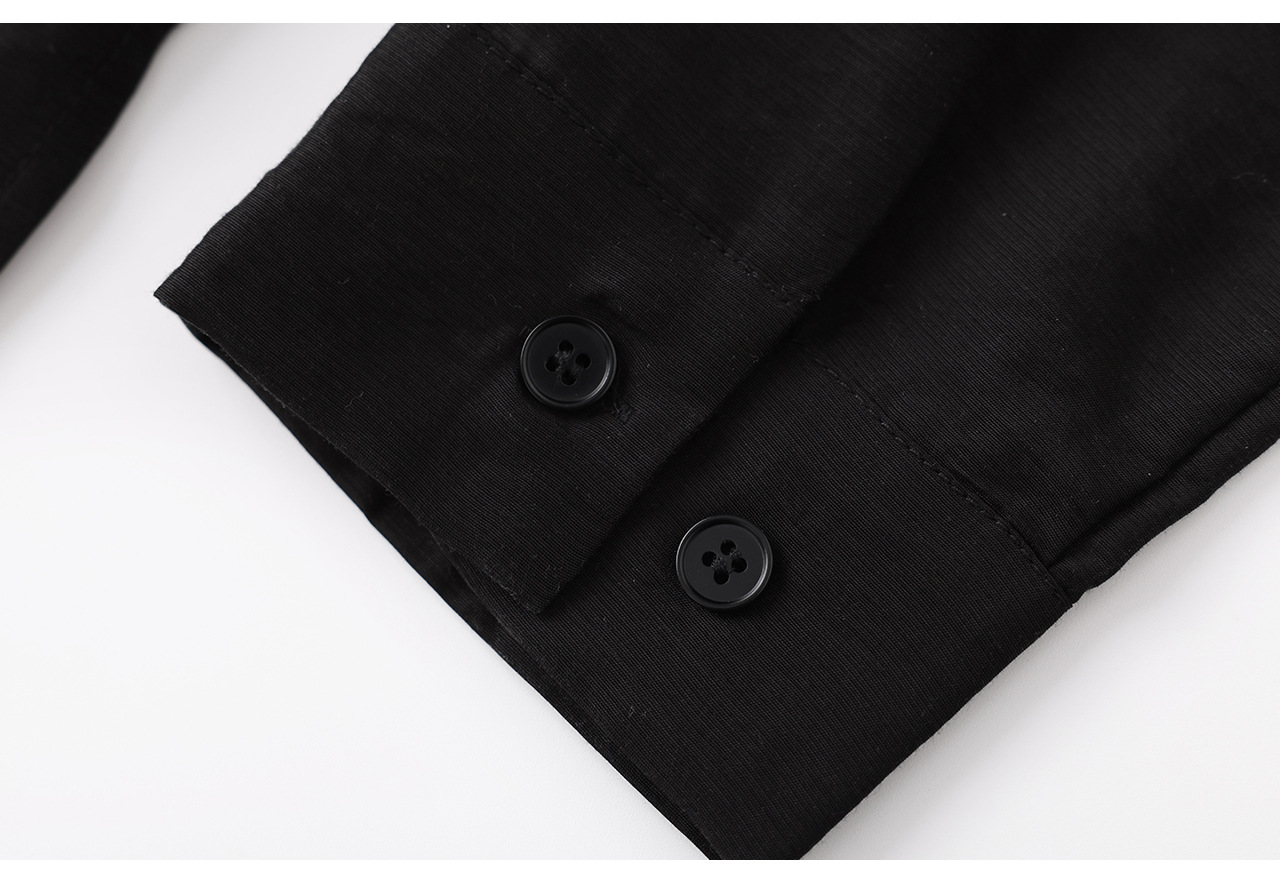 Áo cardigan nữ tay dài chất liệu tencel mát lạnh dáng rộng — màu đen chi tiết 29