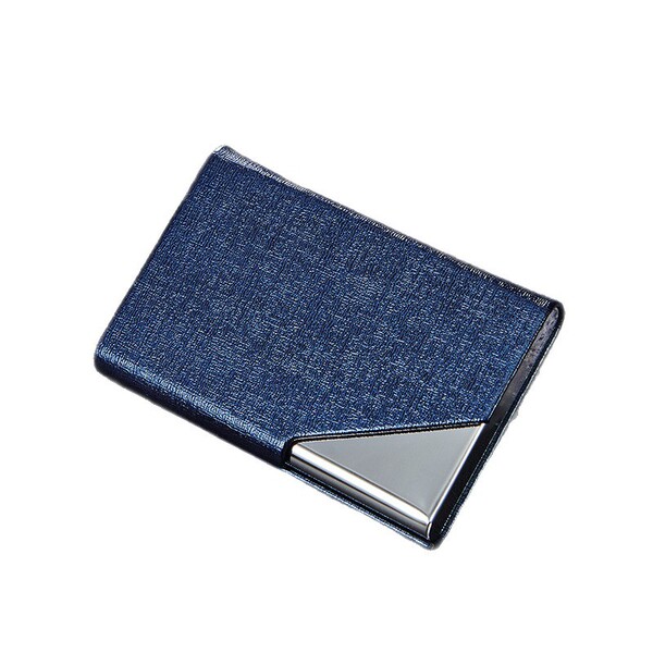 Leather stainless steel thin business card holder for men and women…