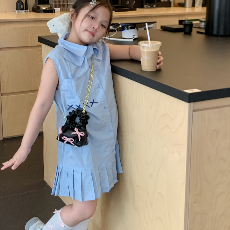 Nuevo bolso para niños dulce arco pequeña princesa anillo bolso de mano cadena de moda mini bolso de nube bebé