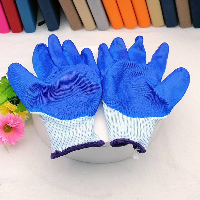 L5121 guantes de hilo sumergido guantes de hilo de algodón guantes de trabajo necesidades diarias al por mayor tienda de dos yuanes al por mayor image 2