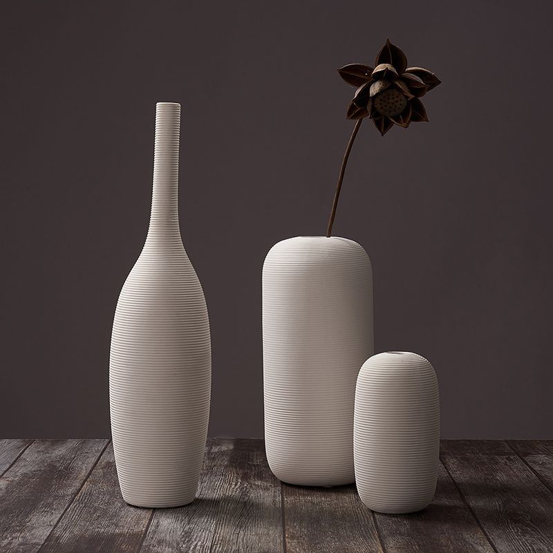 Nórdico ins estilo jarrón de cerámica sala de estar TV gabinete mesa de comedor creativo suave decoración flor seca florero