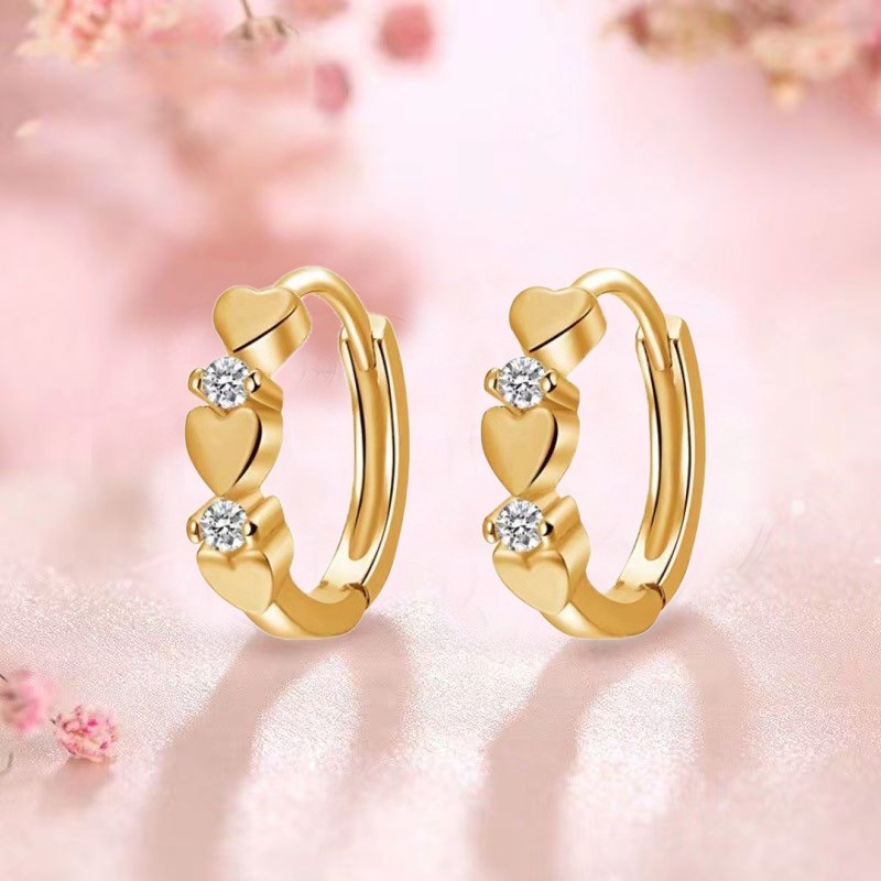 金色の耳飾り ~ 冷たい風の金属の質感の耳の輪のピアスの女性の個性はファッションの欧米の風の爆発的なイヤリングを合わせます。|undefined