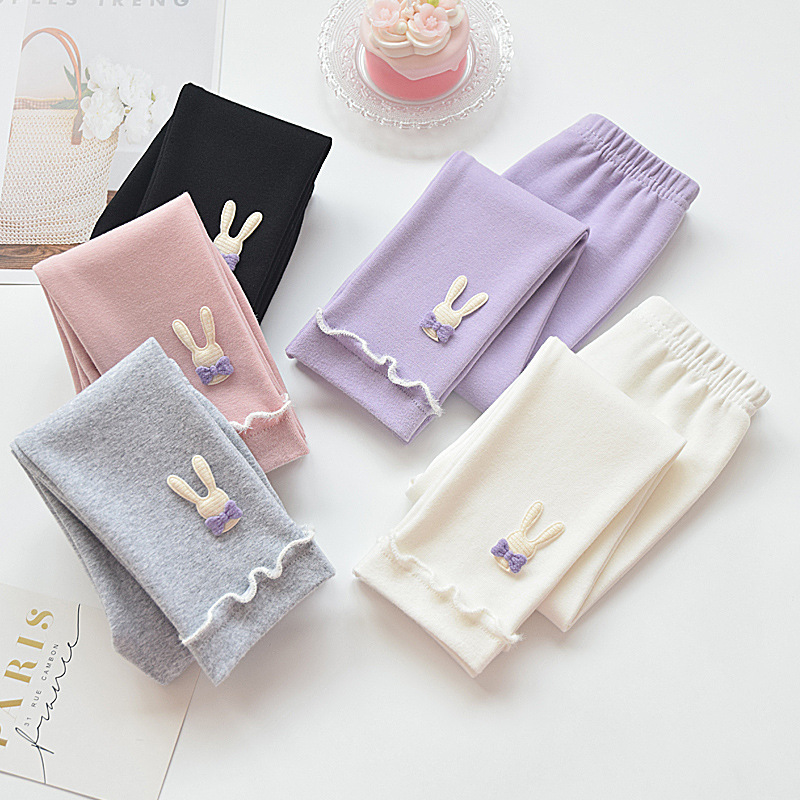 女童打底裤夏季薄款莫代尔儿童白色长裤女孩外穿裤子宝宝纯棉春秋