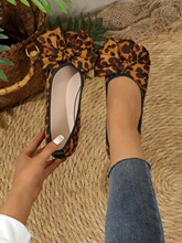 A 20738 Bowknot Leopard Print Flats �����ᱪ�Ƶ�Ь ����