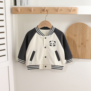 Baby Clothes Jacket Autum Clothing Baby Boy Baseball Uniform New One Year Old Spring and Autum Infant Fashion Jacket Top