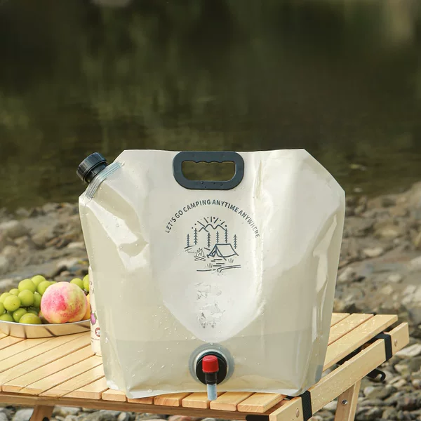 Outdoor Large-Capacity Water Bag 9L Portable Foldableing Water Storage Bag Camping Style Car Soft Drinking Bucket Food Grade Water Storage Bag
