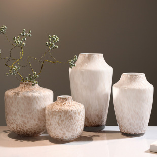 Fresh and simple spotted glass vase small mouth hydroponic creative decoration home living room soft decoration hotel accessories wholesale