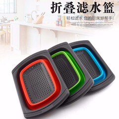 摺疊可伸縮瀝水籃清洗菜盆雙層加厚家用廚房水槽菜籃子洗菜籃廚房