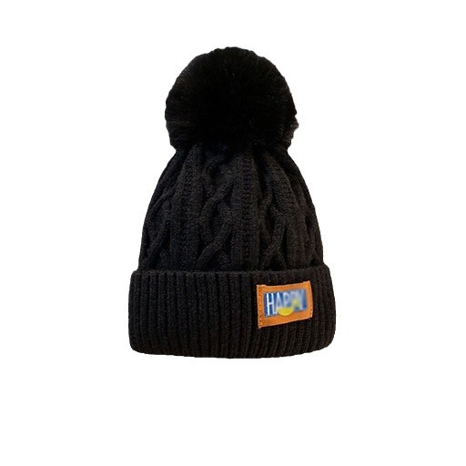 Knitted Beanie For Children Winter Hat With Thickened Fleece Lining_voghion.com