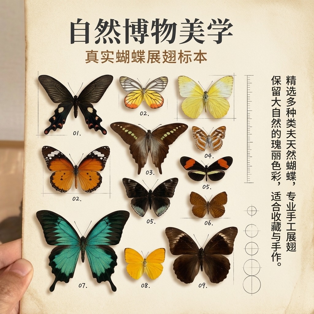 A1 真蝴蝶标本展翅 蓝闪蝶 天堂凤蝶 昆虫教具教学收藏教学用品