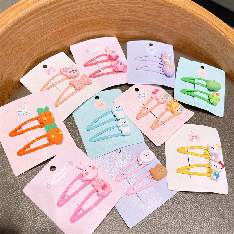 Corea del Sur accesorios para el cabello de los niños BB clip tarjeta pelo roto bebé flequillo clip lateral tocado niña horquilla accesorios para el cabello Niña