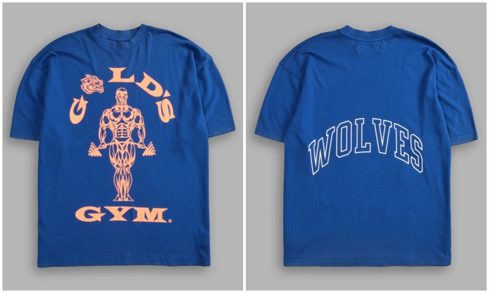 Darcsport & gold's gym連名柔らかい綿男女運動フィットネスtシャツ通気性半袖プリントtシャツ