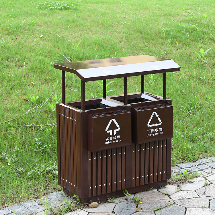 户外垃圾桶不锈钢大垃圾桶小景社区园林环卫两三四分类果皮箱垃圾