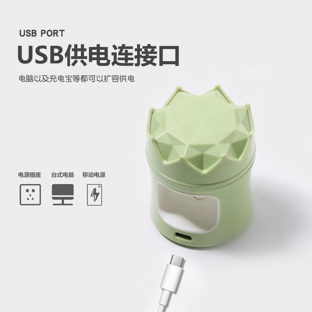 Lámpara de Uñas de Corona, Máquina de Fototerapia UV, Secado Rápido, Portátil de Mano para Esmalte y Gel