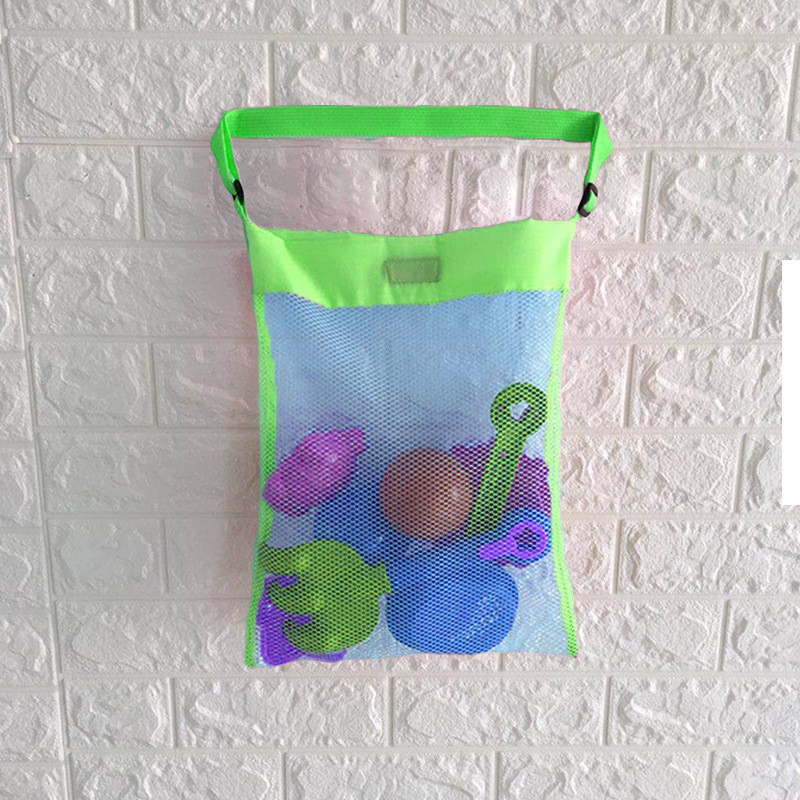 Bolsa de almacenamiento plegable para niños, bolsa de aseo de malla multicapa, bolsa de playa grande, bolsa de almacenamiento portátil para juguetes, disponible en stock