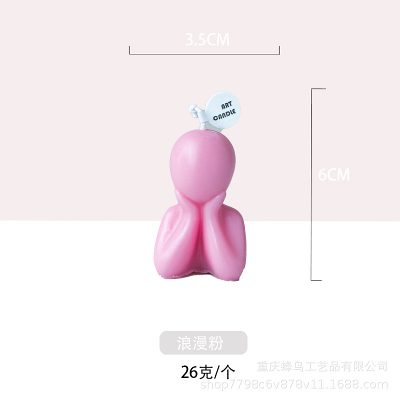 Popular hecho a mano retrato decoración vela mano regalo de boda al por mayor regalo creativo banquete decoración creativa