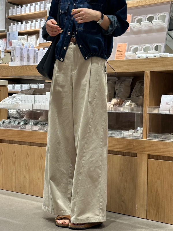慵懒风百搭阔腿裤女垂感休闲直筒裤宽松高腰遮胯显瘦高级长裤|undefined