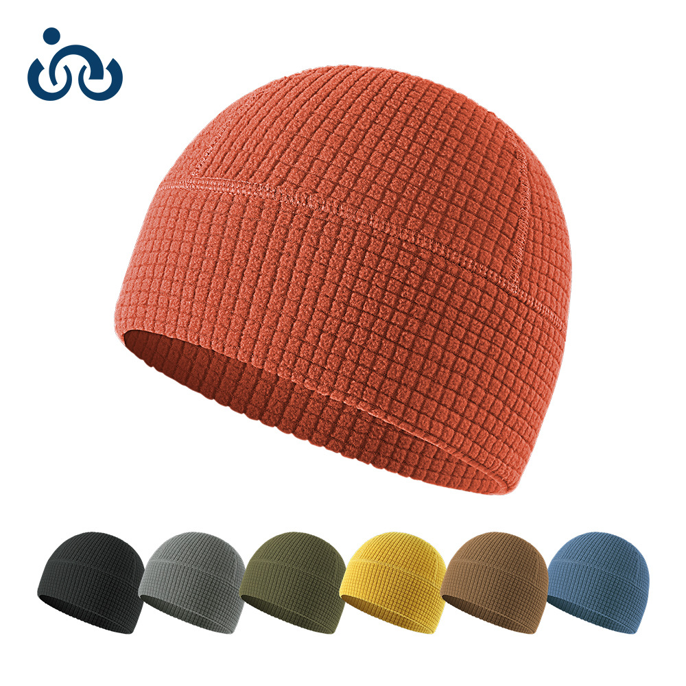 Autumn and winter outdoor fleece breathable helmet liner warm hat for men and women, windproof and cold-proof sports cycling hat for skiing and running
