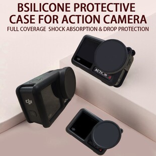 Manufacturer's New Applicable Dji Action4 Sports Silicone Camera Protective Case Waterproof and Dustproof Camera Protective Case