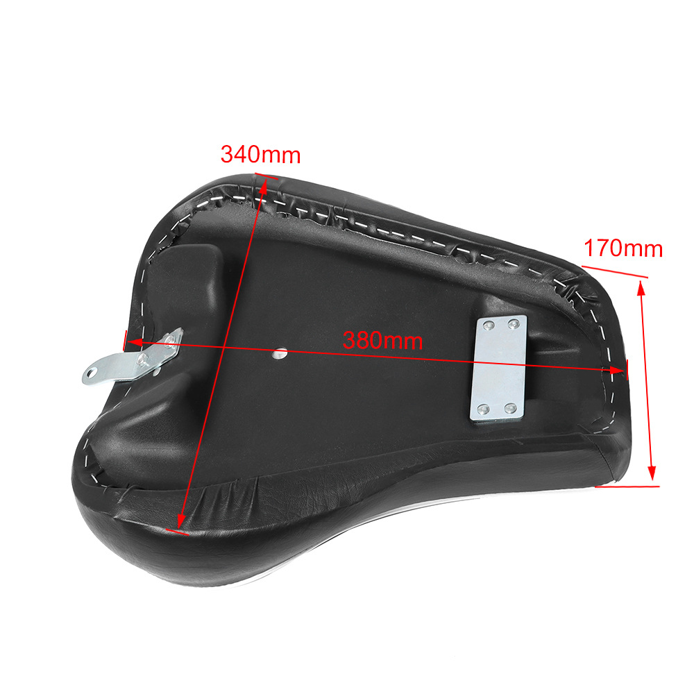 Suitable for Harley Xl883/1200 Modified Black Front Seat Cushion and Front Seat Bag, 1983-2003