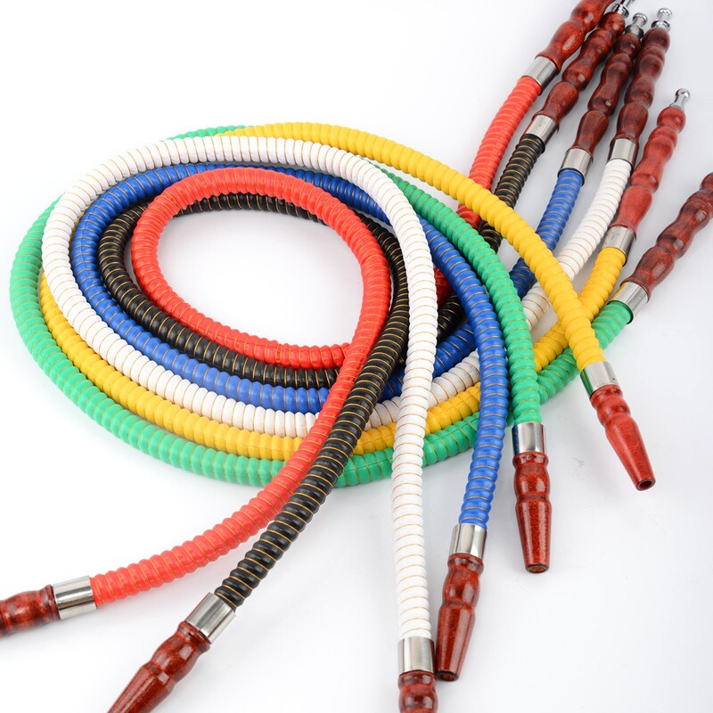 Arabian Hookah Pipe Smoking Accessories Shisha Hose Wrapped Plastic Pipe Shisha Available in Multiple Colors