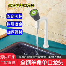 全铜单联化验室水龙头单口实验室七字台式水嘴实验水咀实验室专用