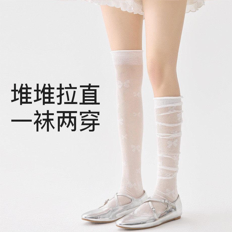 Factory direct sales new summer sun protection ultra-thin white bow…