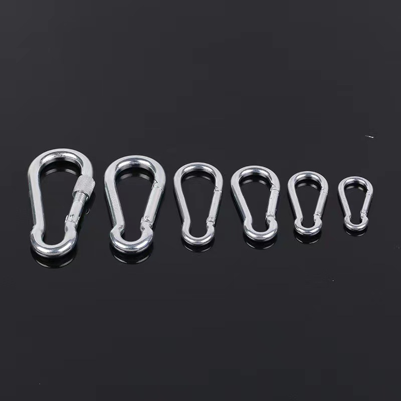 保险扣保险钩户外安全连接环保险安全钩锁扣带钩吊环带锁镀锌环形
