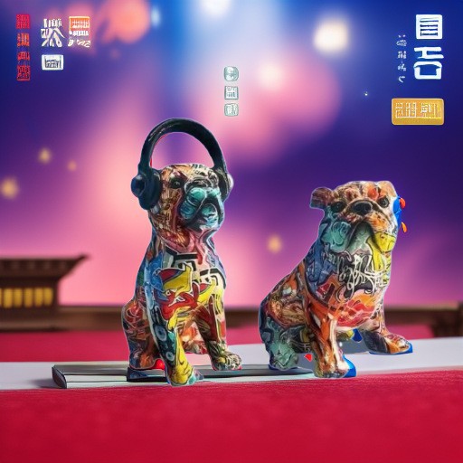 Christmas Creative Light Luxury Ornaments Home Living Room Wine Cabinet Entrance TV Cabinet Office Decorations Dog Cute Pet