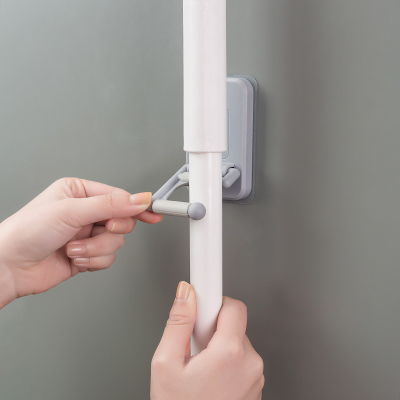 Soporte fregona multifuncional sin perforar adhesivo fuerte montaje pared