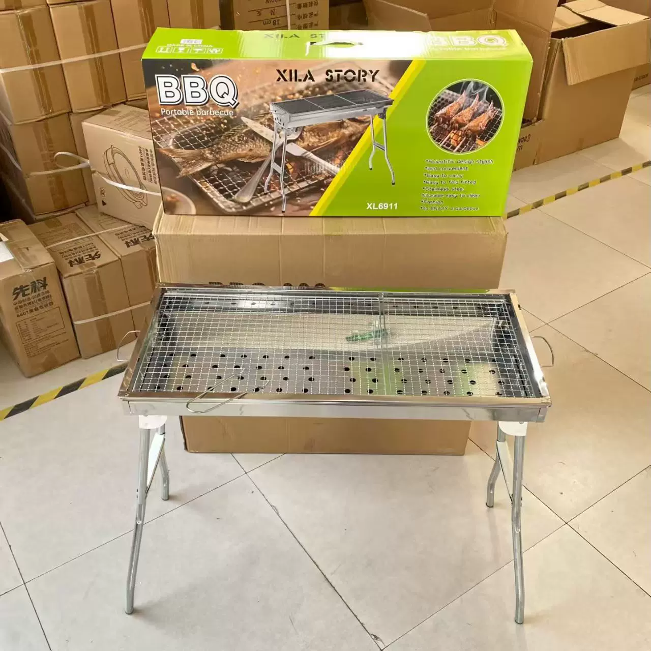 烧烤炉户外不锈钢家用无烟碳烤炉便携式炉子烤箱烧烤架庭院烤肉架