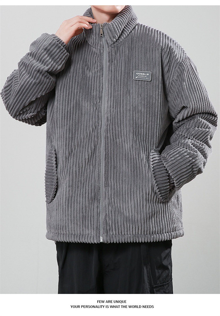 Autumn And Winter Warm Cotton-padded Clothes Men's Corduroy Loose Couple Thickened Windproof Cotton Clothes American Retro Cold-resistant Jacket_voghion.com