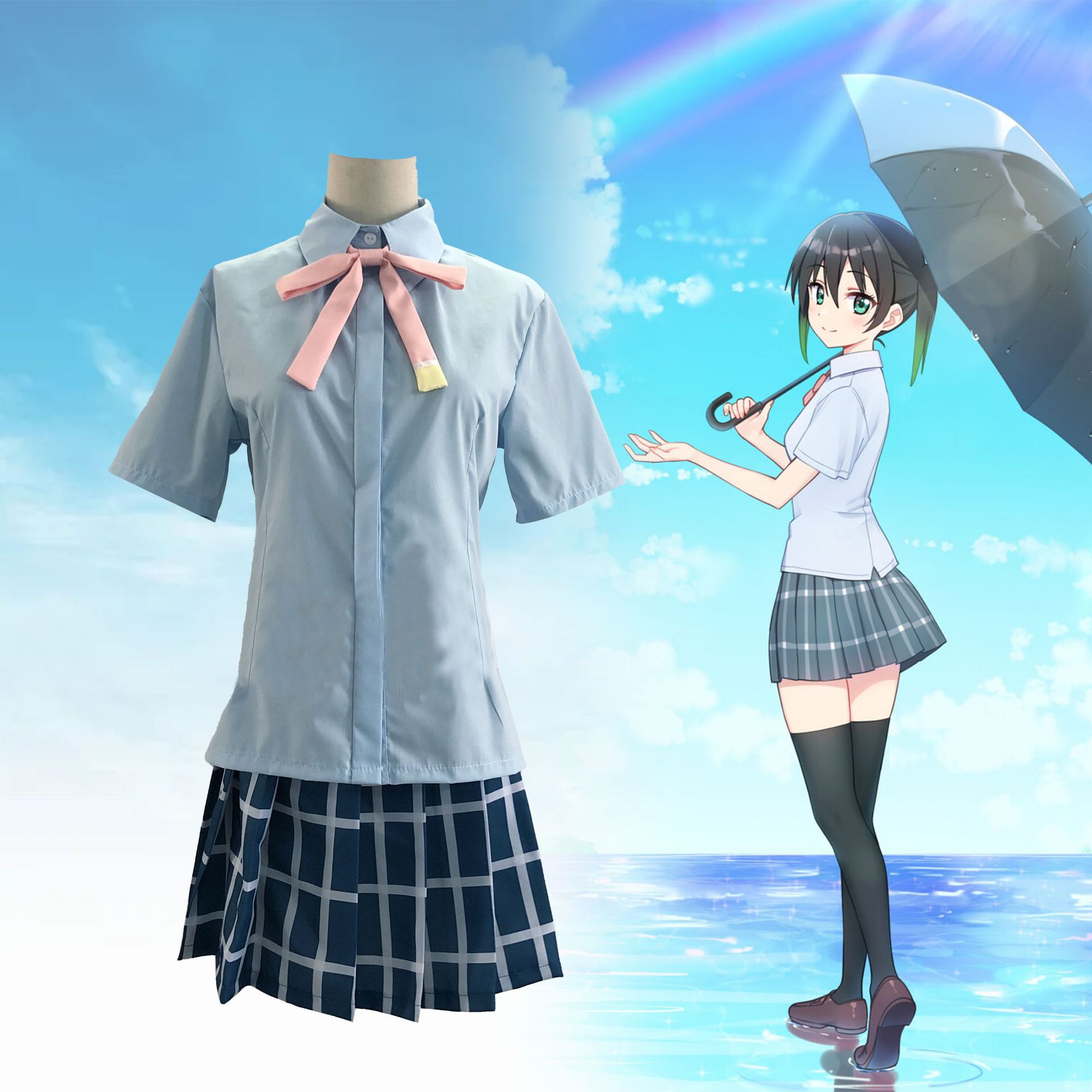 LoveLive Hongsakakuen Idol Tonghao Association Gao Sakura Shizuku Saku Sanku Shizu Sanku cos Anime Uniform