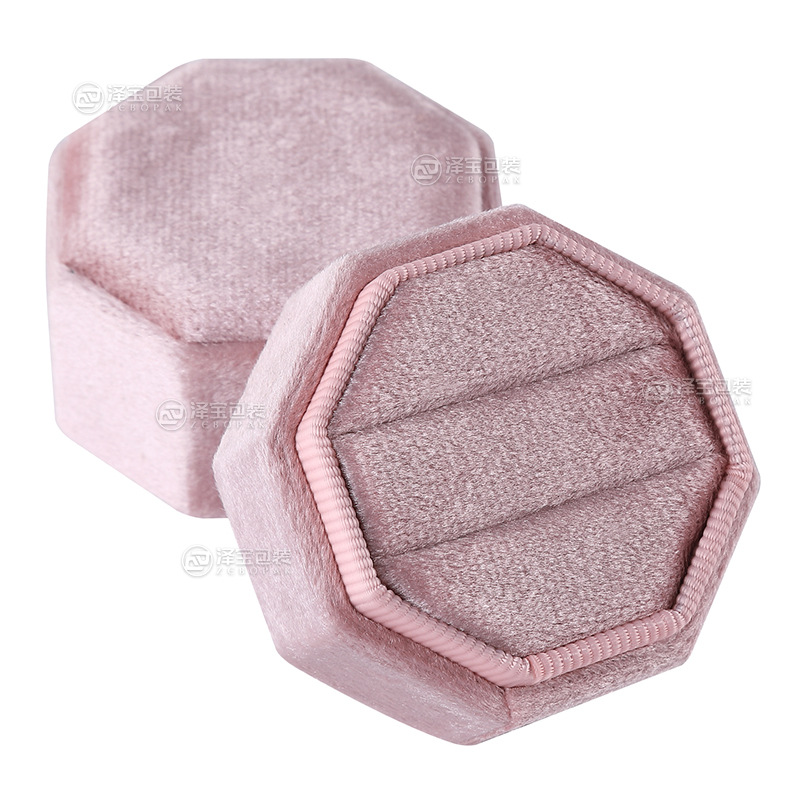 라이트 핑크, 싱글 링 박스 [귀걸이 보관 가능]