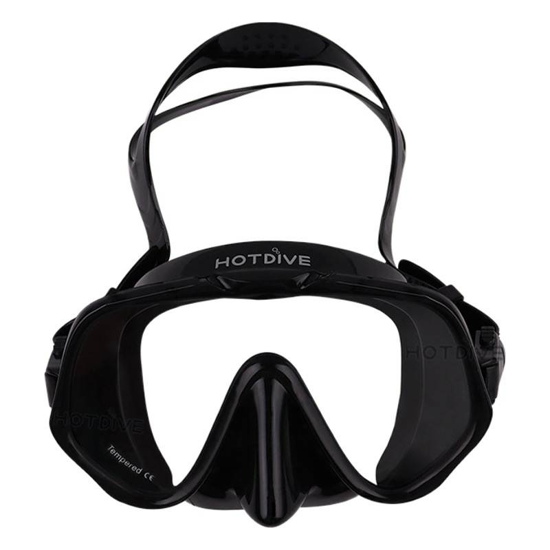 HOTDIVE equipo de buceo máscara de buceo libre de buceo profundo máscara sin marco adulto Lente de Cristal Templado