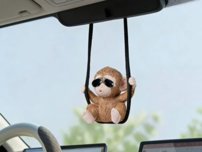 Cross-Border Hot-Selling Car Accessories, Rearview Mirror Hangings, Home Decor Dolls, Cartoon Cute Little Monkey Hangings (Car hanging) - little-monkey-pendant