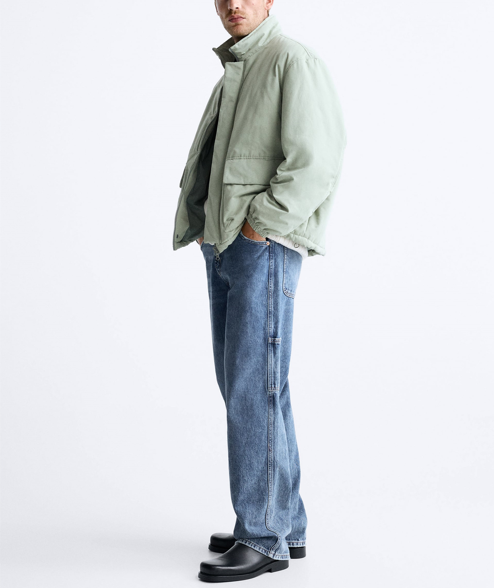 Vêtements pour hommes Veste en coton avec ornements de poche pour hommes_voghion.com