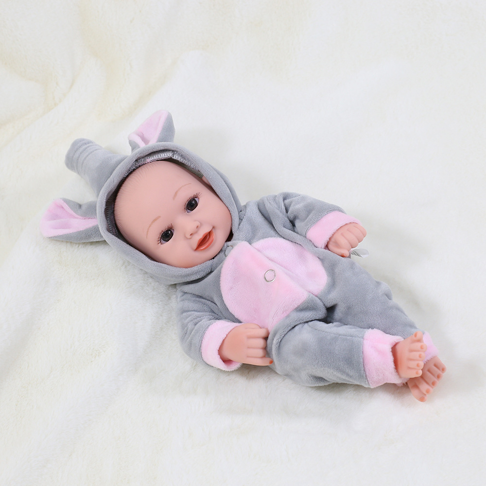 Simulación bebé renacido muñeca 30cm vinilo muñeca suave pegamento bebé dormir calmante niños jugar casa juguete