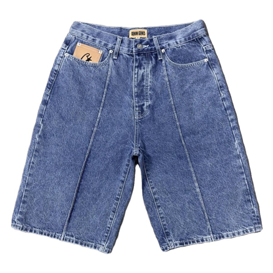 Corteiz Meichao Isla del Diablo traje casual High Street hombres y mujeres pareja de moda Denim chaqueta pantalones vaqueros