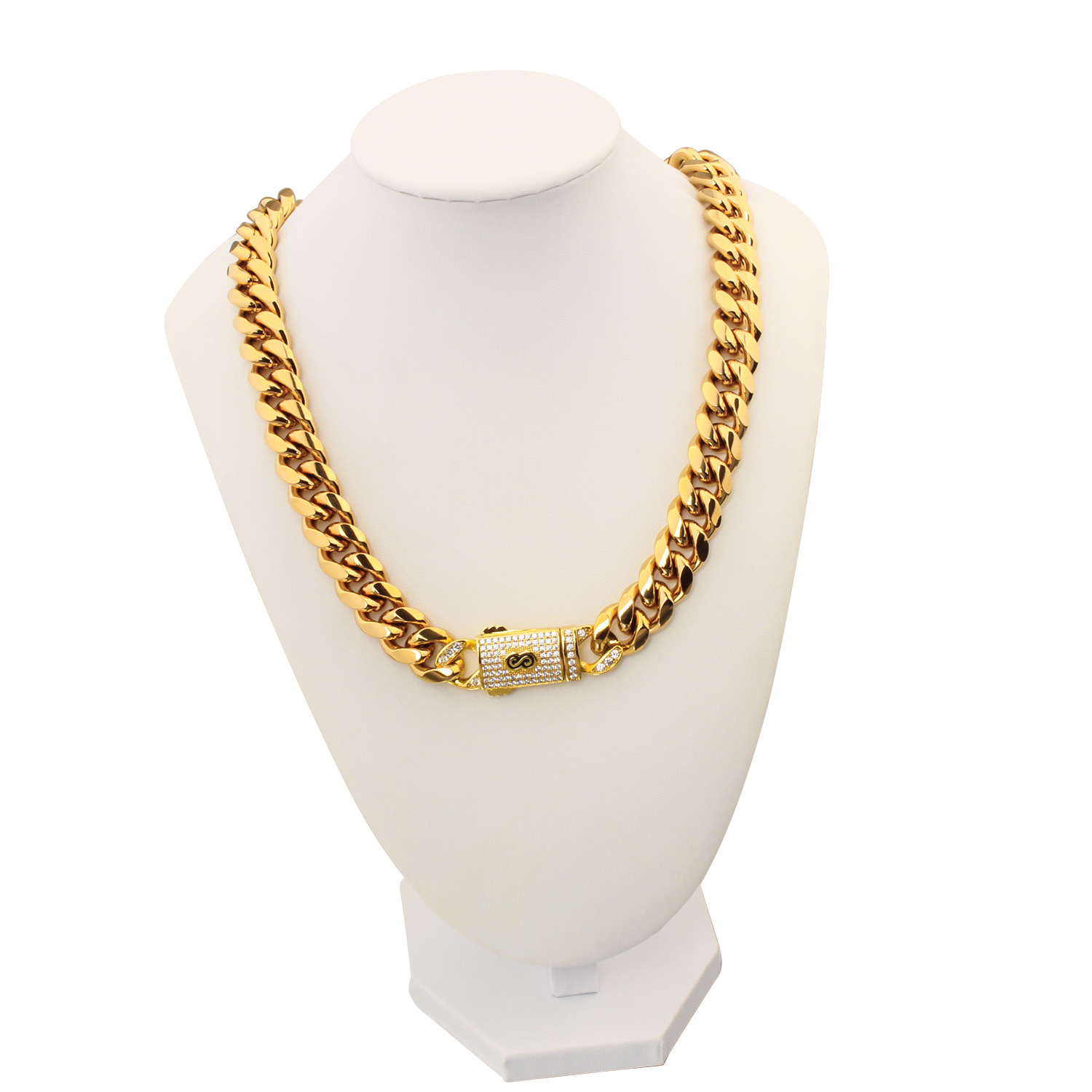 33g Weight Box Clasp Closure Clasp Closure Type Chain Necklace Classification 304 Stainless Steel Chain Material Cuban Link Chain Curb Chain Chain Type 1 Piece Quantity Holiday, Party Occasion 304 Stainless Steel Material Geometric Pattern All Seasons Season Men's Gender Plating Design Hip-Hop, Punk Style Hip-Hop Punk Geometric 304 Stainless Steel Plating Men's Chain Necklace Men Chain Necklaces 24
