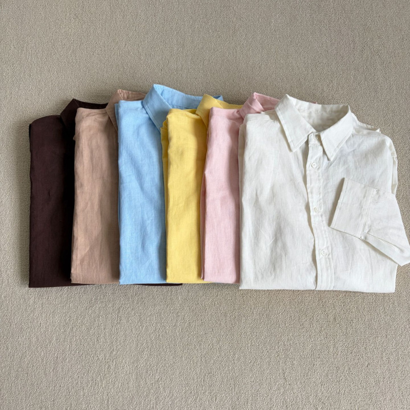 631702! a Must-Have for Summer: a Lightweight Linen Shirt Imported from France in 6 Colors That Brings a Cool and Refreshing Feel