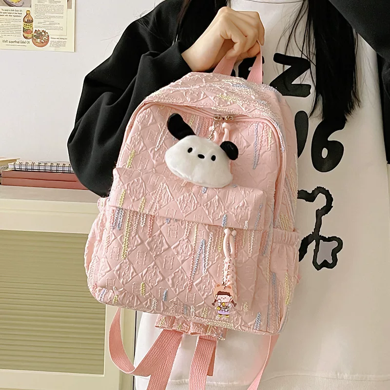 High quality capacious universal backpack for leisure, for students, worn on the shoulder