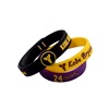 NBA Lakers Star No. 24 Kobe Signature Zihuang Bracelet 3 installed black -adjustable silicon glue wristband three -piece set